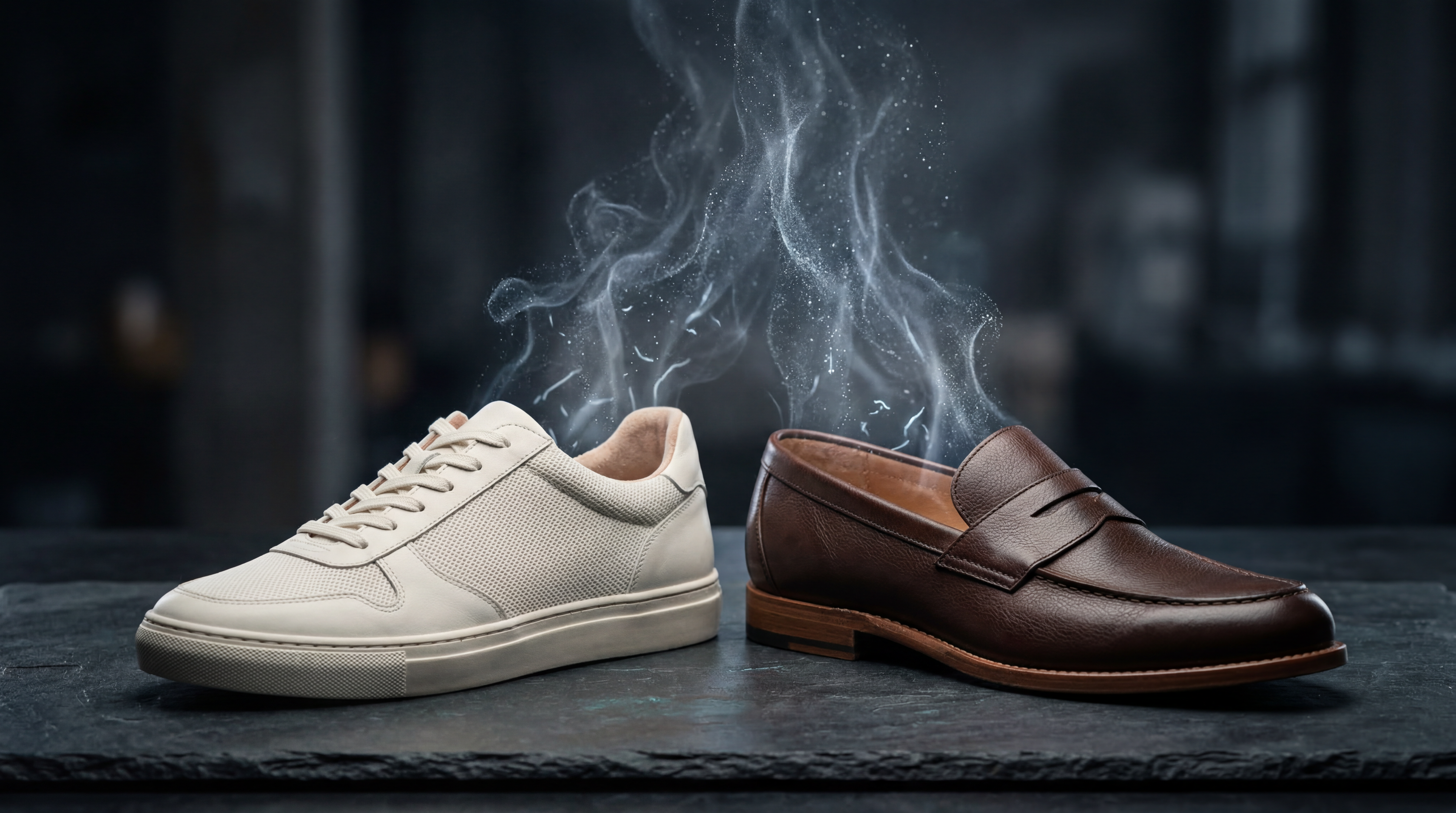 odor on shoes from sweat and bacteria